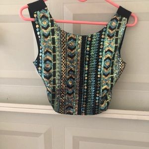 Sequin crop top